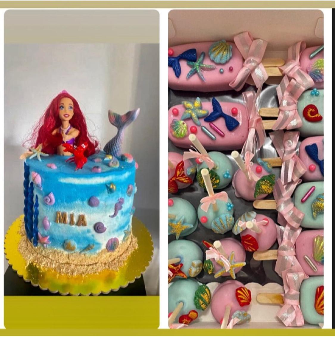 Little Mermaid Cake & Ocean Treats Set