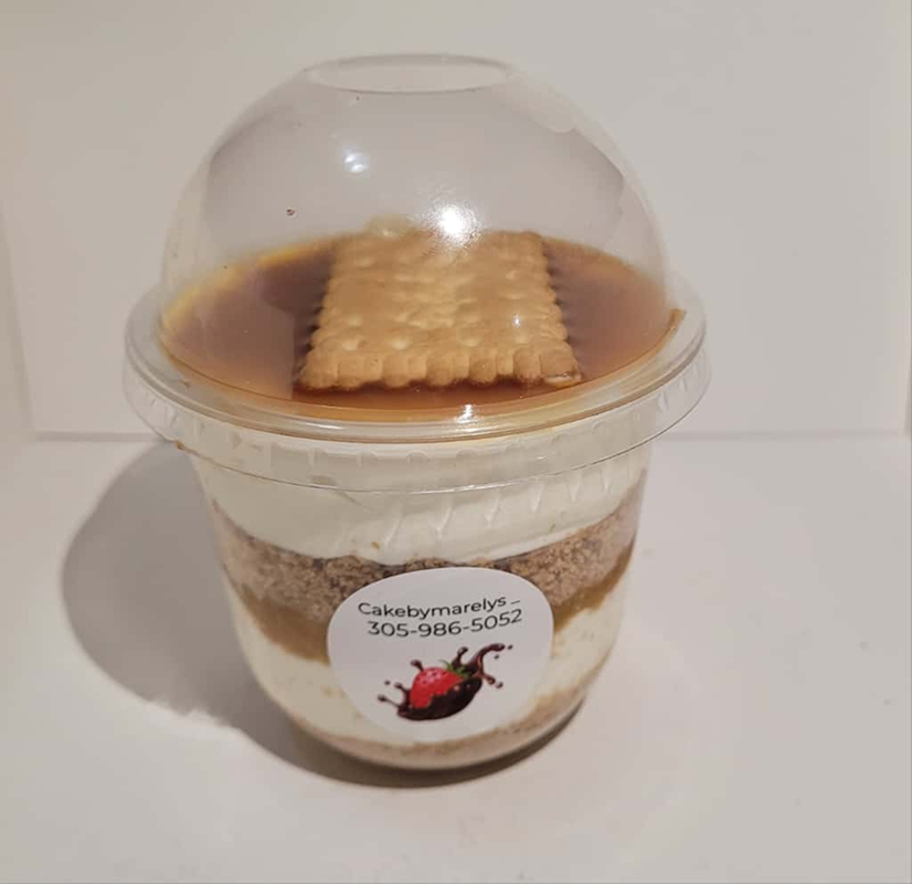 Deserts in glass cup